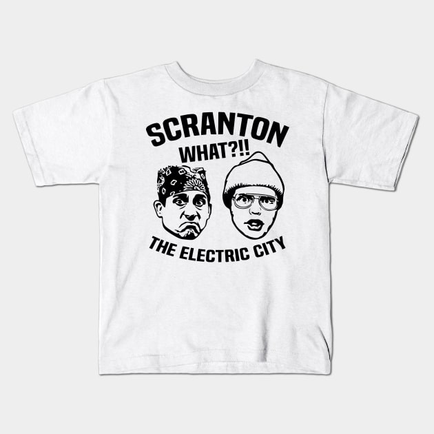 SCRANTON WHAT?!! Kids T-Shirt by Planet of Tees